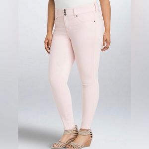 Torrid pale Pink Stretch High Rise Jeggings size 24R
